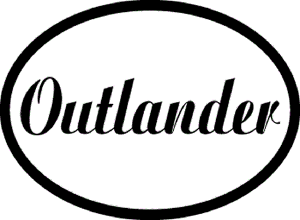 OUTLANDER Sticker - Orignal Artwork Vinyl - Reflective British Oval Decal Sticker - 3.5" x 4.75"