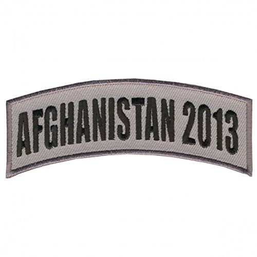 Banners, AFGHANISTAN 2013, High Quality Iron-On / Saw-On, Heat Sealed Backing Rayon BANNER PATCH - 4" x 1"