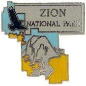 NATIONAL PARK ZION - Officially Licensed Original Artwork, Expertly Designed Pin - 1"