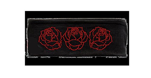 Three Roses Artwork Neck Warmer - Outdoor Adjustable Bling Wrap Head Band