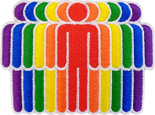Tribe - LGBTQ Artwork Embroidered Iron On Patches, 2.7 x 3.5" Sew On Patch