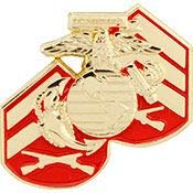 United States Marine LOGO W/RANK - Premium Quality, Expertly Designed PIN - 1.0625"