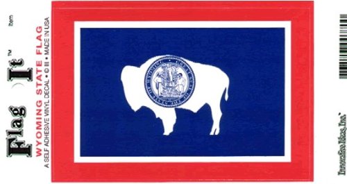 Wyoming flag decal for auto, truck or boat