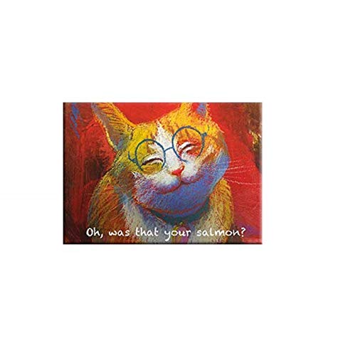 JEFF LEEDY, Was That Your Salmon? DECAL - Exclusive Original Artwork STICKER, 3.8" X 5"