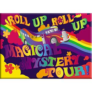 Lennon and McCartney Roll Up Mystery Tour - Refrigerator Magnet - 2.5" X 3.5"