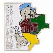 NATIONAL PARK GRAND TETON - Original Artwork, Expertly Designed PIN - 1"