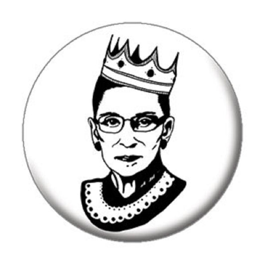 Justice RBG - Ruth Bader Ginsburg Button - CROWN - Officially Licensed Original Artwork, BUTTON - 1.25" x 1.25"