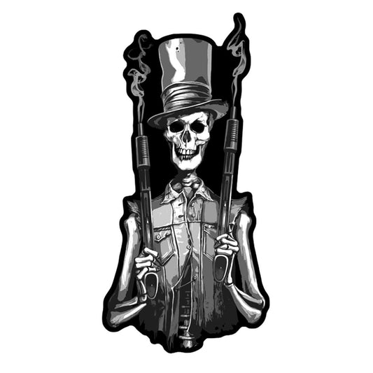 STOVEPIPE SHOTGUNS, EMBROIDERED Iron-On / Saw-On Rayon PATCH - 6" x 12"