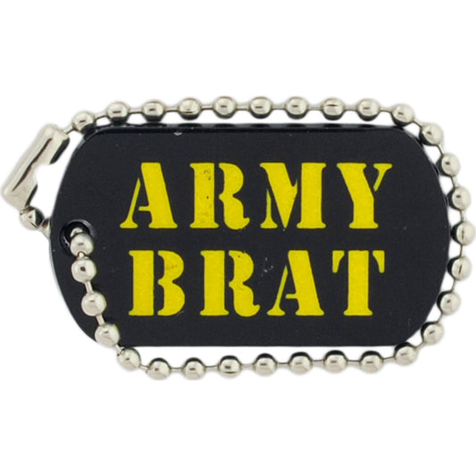 U.S. ARMY, ARMY BRAT "DOG TAG" - Original Artwork, Expertly Designed PIN - 1.25"