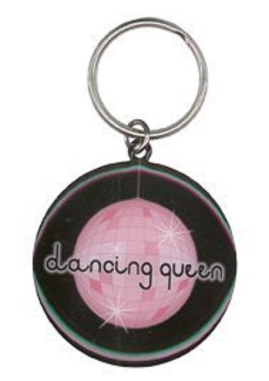 People Like Us - Dancing Queen Disco lives Metal Pride Metal Keychain Keyring - 2" x 3.5"