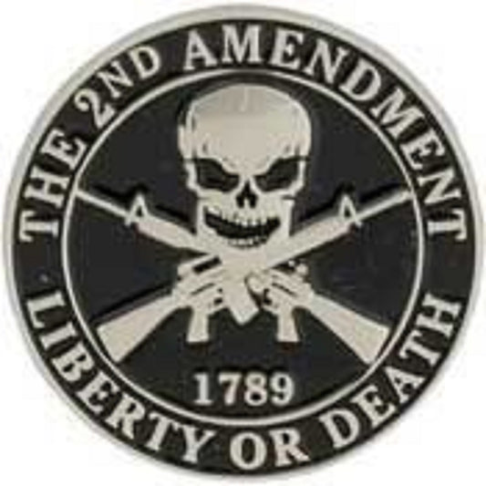 USA & PATRIOTIC, The 2nd AMENDMENT 1789 Liberty Or Death - Artwork, Expertly Designed PIN - 1"