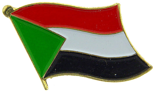 INTERNATIONAL, SUDAN Flag - Original Artwork, Expertly Designed PIN - 1"