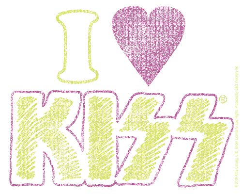 I HEART KISS Official DECAL - Licensed Original Artwork, Durable STICKER, 4" x 5"