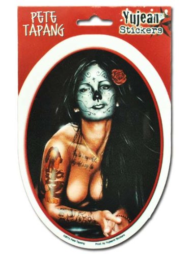 Pete Tapang - Moody Dia De Los Muertos 4 Pin Up Girl - Sticker / Decal