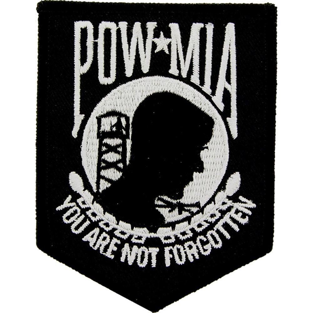 POW MIA - Patriotic Novelty Patches, Sew On Iron On Patch - 3.5"
