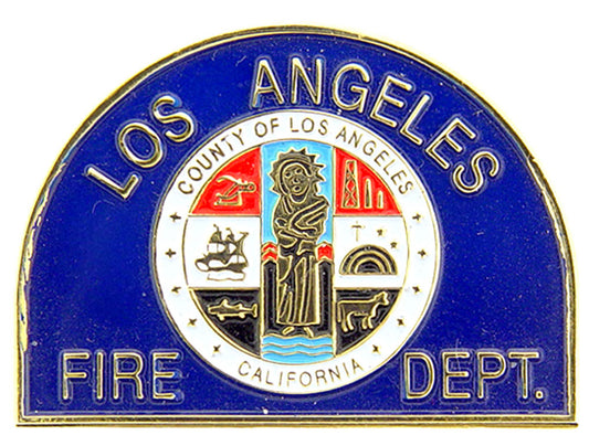 FIRE & EMS, LOS ANGELES Fire Department - Original Artwork, Expertly Designed PIN - 1"