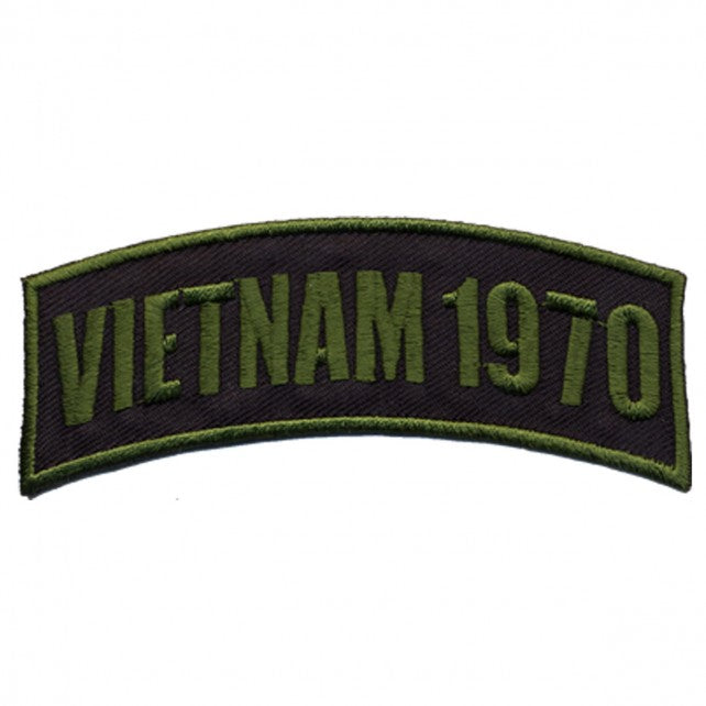VIETNAM 1970, Embroidered Iron-On / Saw-On Rayon PATCH - 4" x 1"