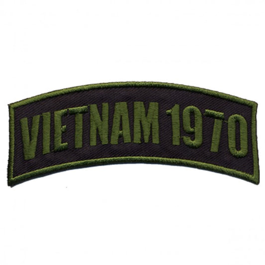 VIETNAM 1970, Embroidered Iron-On / Saw-On Rayon PATCH - 4" x 1"