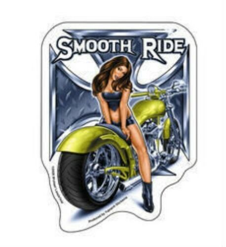 Michael Landefeld - Smooth Ride Iron Cross Pin-up Girl - Sticker / Decal