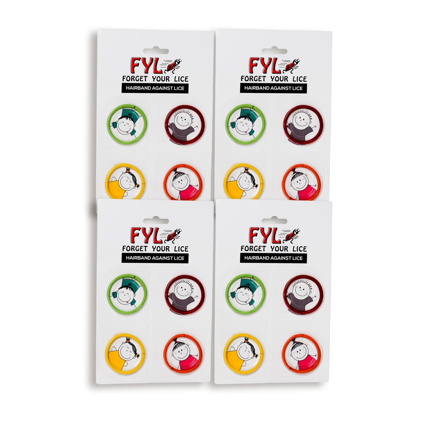 HOOT LICE BOMB Ponytail HEADBAND Ties AGAINST LICE - All Natural Powerful Repellent Long Lasting Hair Bands Set - 16 Pieces