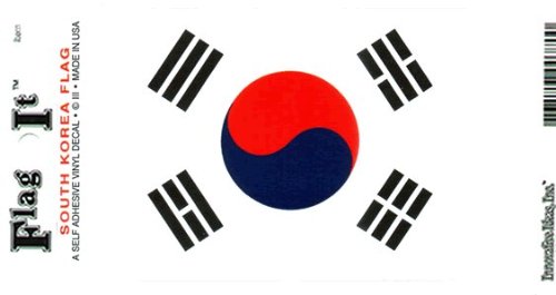 South Korea flag decal for auto, truck or boat