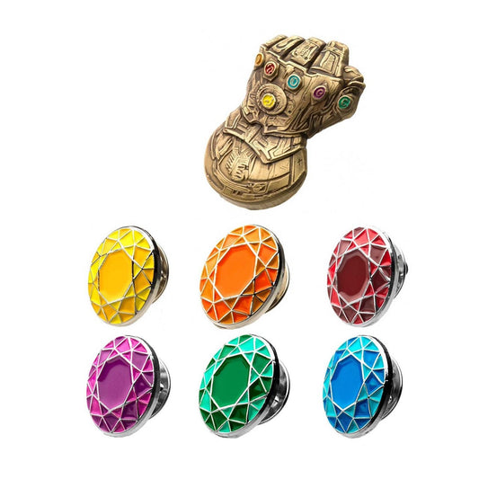 Marvel Thanos Lapel Pin - Thanos Infinity Gaunlet Stones Charm Enamel Lapel Pin