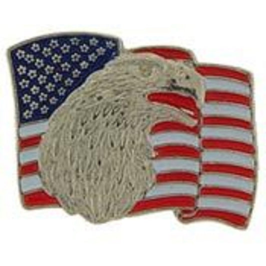 USA & PATRIOTIC, USA FLAG EAGLE PWT - Original Artwork, Expertly Designed PIN - 1"