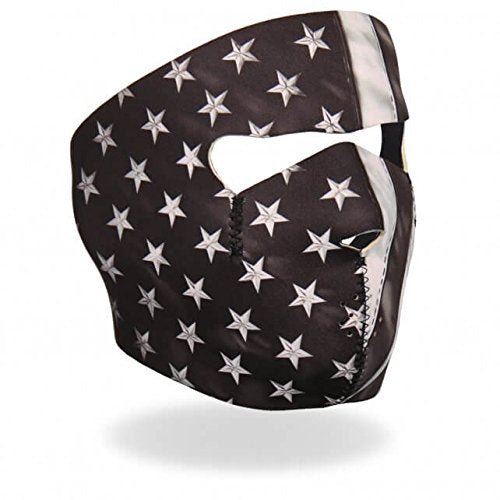 Black and White Flag Artwork Neoprene Full Face Mask - Windproof Balaclava Cover