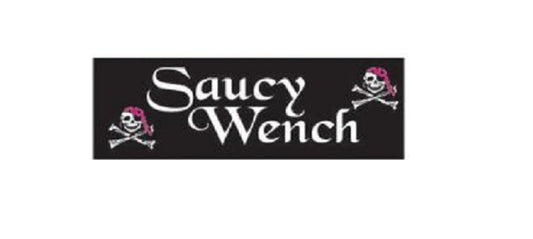 Pirate Sticker, SAUCY WENCH, Orignal Art Decor, Nautical Pirates Decal - 3.5" x 11"