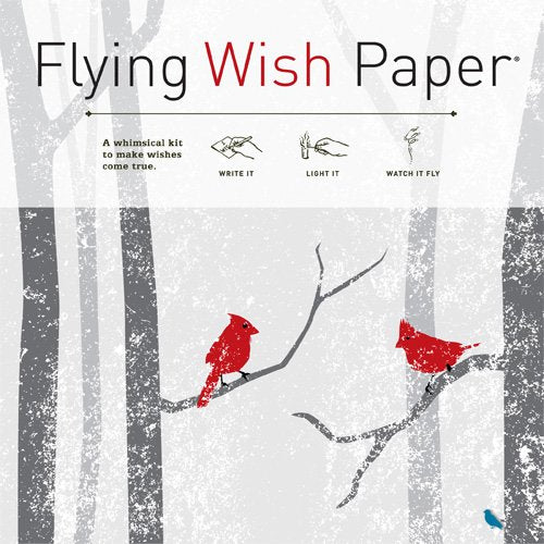 FLYING WISH PAPER® WINTER WISHES - Write it., Light it, & Watch it Fly, Large Kit, 7" x 7"