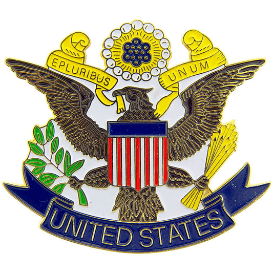 USA & PATRIOTIC, USA SEAL RWB EMBLEM - Original Artwork, Expertly Designed PIN - 1.75"