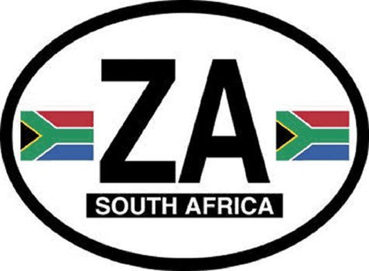 South Africa oval decal for auto, truck or boat