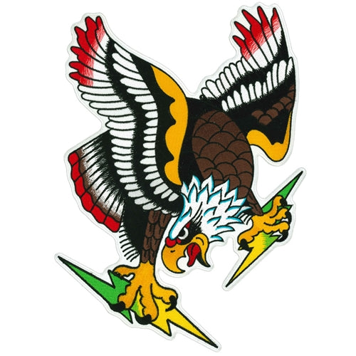 EAGLE BOLTS PATCH - High Thread Iron-On Heat Sealed Backing Sew-On Patch - 7.5" x 10"