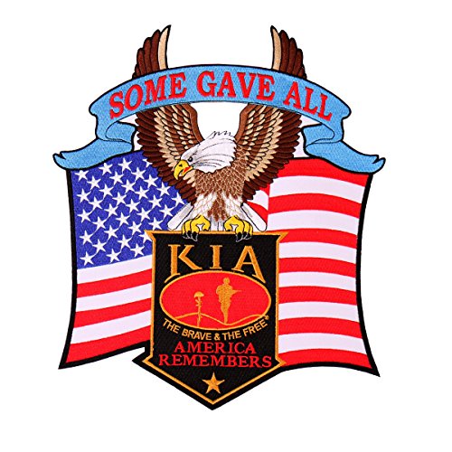 KIA EAGLE MILITARY, High Thread Iron-On / Saw-On Rayon XL PATCH - 11" x 12", Exceptional Quality