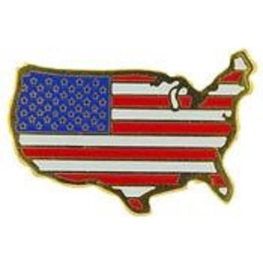 USA & PATRIOTIC, USA MAP - Original Artwork, Expertly Designed PIN - 1"