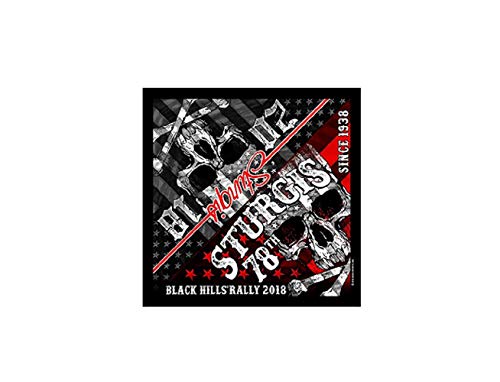 SKULL FLAG - 2018 Sturgis Motorcycle Rally Original Artwork SCARF, 21" x 21"