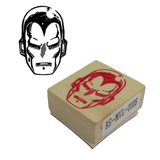 Rubber Stamp Marvel Comics Retro Iron Man Head Rubber Stamp