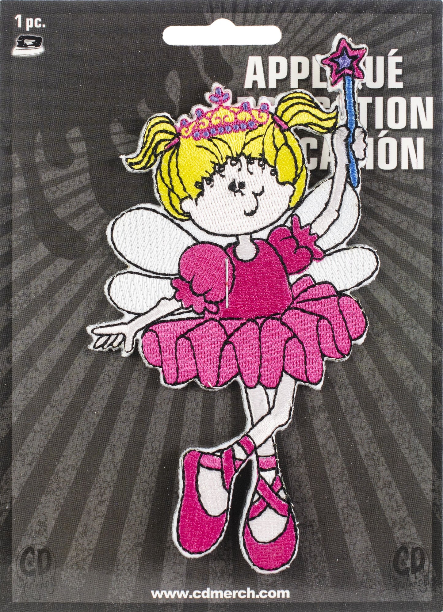 Bellerina Fairy - Cheri Strole Artwork Embroidered Iron On Patches, 3" x 5" Patch