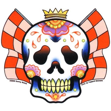 Sunny Buick - Racing Skull - Sticker / Decal