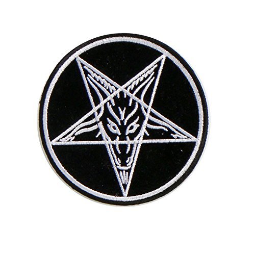 PENTAGRAM GOAT, Iron-On / Saw-On Rayon PATCH - 4" x 4"