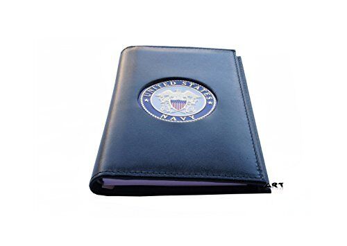 Spiral Notebook Padfolio with Medallion, Official US NAVY Note Pad Cover - 3 x 5