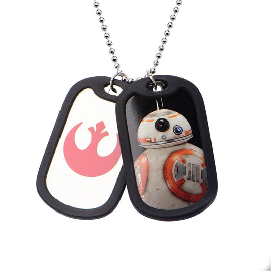 Star Wars BB - 8 Necklace - Rebel Alliance Double Dog Tag Pendant Necklace Chain - Size - 22