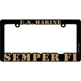 United State Marine SEMPER FI Auto License, Plate Frame USMC - 6" X 12"