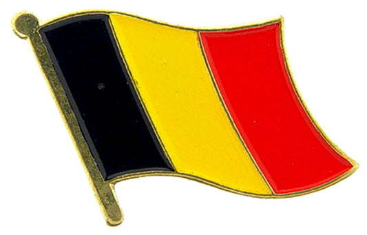 INTERNATIONAL, BELGIUM Flag - Original Artwork, Expertly Designed PIN - 1"