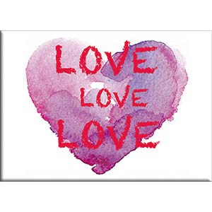 Lennon and McCartney Love Love Love - Licensed Exclusive Artwork, Fridge Magnet, 2.5" X 3.5"