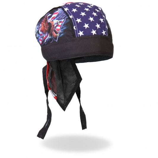FLAG & EAGLE - High Quality Micro-Fiber & Mesh Lining Bikers HEADWRAP