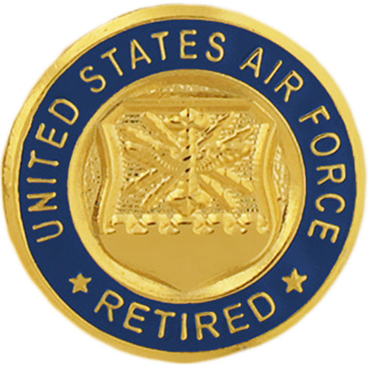 U.S. AIR FORCE, USAF EMBLEM RETIRED - Original Artwork, Expertly Designed PIN - 0.75"