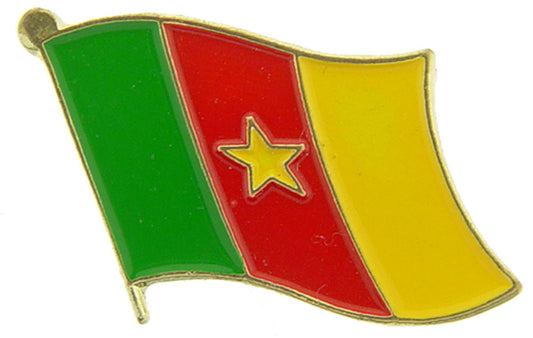 INTERNATIONAL, CAMEROON Flag - Original Artwork, Expertly Designed PIN - 1"