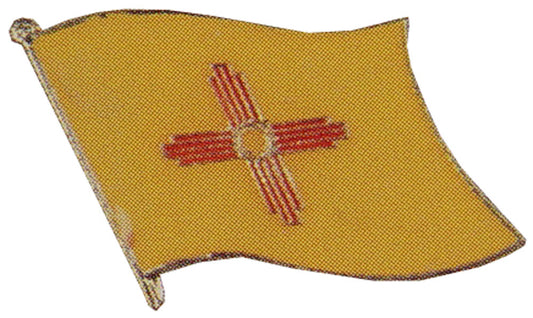 USA STATES, NEW MEXICO Flag - Original Artwork, Expertly Designed PIN - 1"