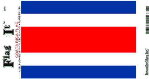 Costa Rica flag decal for auto, truck or boat